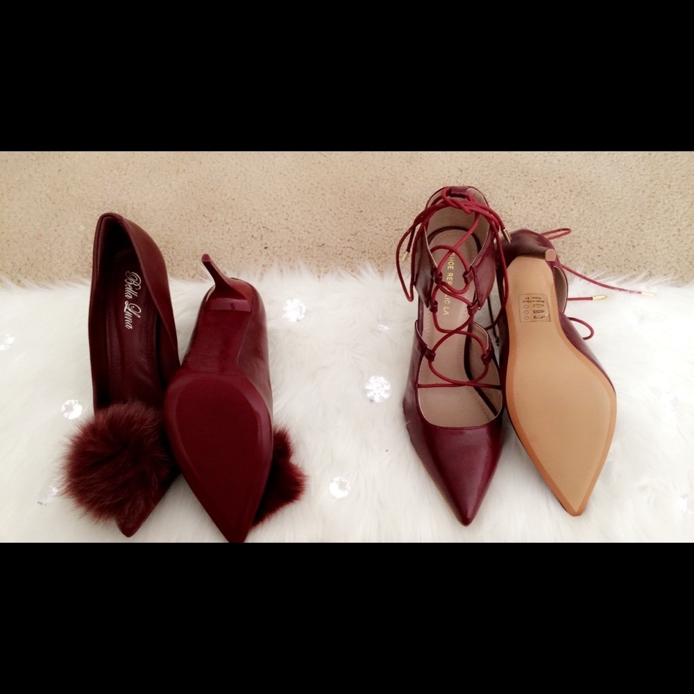 💕BUNDLE DEAL 💕 BRANDNEW Burgundy Stiletto Heels - Picture 2 of 4
